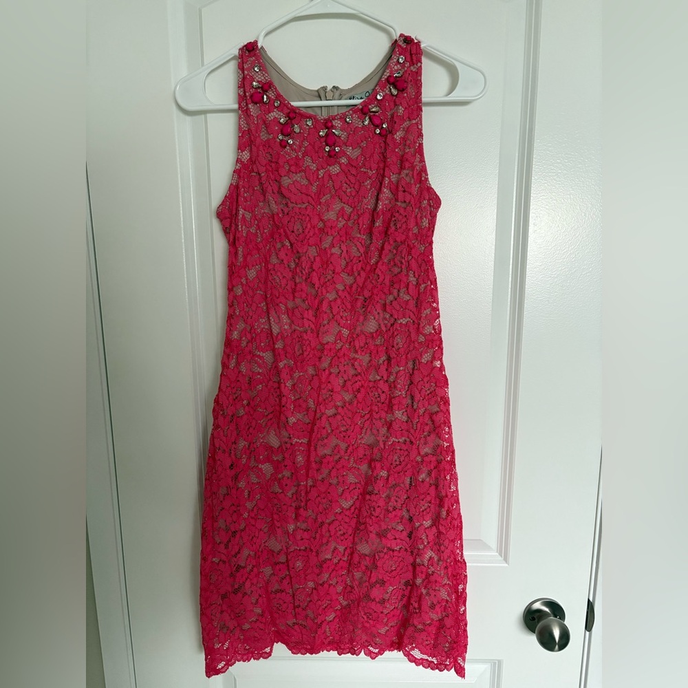Pink Lace Dress, size 4